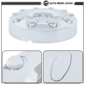 Al2299425lv Silscvtt For Ford Super Duty 2005-2016 10 Lug 2wd 19.5 Inch Front Wheel Chrome Center Cap