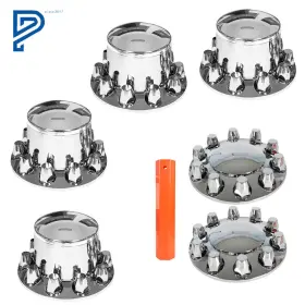 Po532575lt Silscvtt Chrome Semi Truck Hub Cover Wheel Axle Center Caps With 33mm Lug Nut Covers Po532575lt Silscvtt Chrome Semi Truck Hub Cover Wheel Axle Center Caps With 33mm Lug Nut Covers