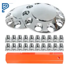 Po532600lt Silscvtt Chrome Front Wheel Covers Hub Axle Semi Plastic Abs Pair 33mm Nut 1-pair