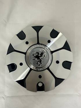 Sovrano Wheels C-729 Designs Custom Alloy Machined Black And Silver Wheel Center Cap