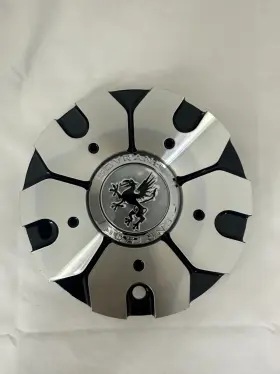 C-729 Sovrano Wheels Designs Custom Alloy Machined Black And Silver Wheel Center Cap