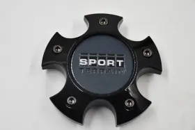 Tk-5hn Sport Terrain Gb Gloss Black/ Blue Black Silver Insert Wheel Center Cap Hub T