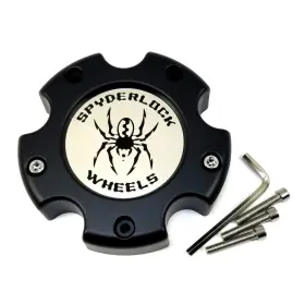 Ps845l1451ns2 Spyderlock Wheels Spyderlocks Satin Black Center Cap 6-3/4 Inch Od Bolt-on Closed-end
