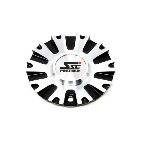 Cap-291b Ssc / Machined And Gloss Black Bolt-on Center Cap