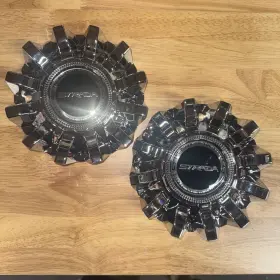 Cs420-c2psj912-12 Strada Wheels Pair Of Wheel Chrome Center Caps Qty 2 The Word On Street