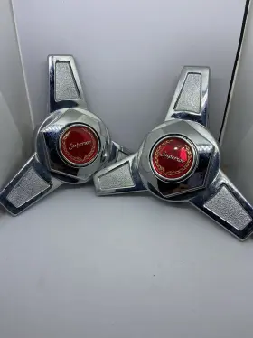 30-8170 Superior 077705308168 Pair 2 Bar Knock Offs Wheel Signature Series Standard Caps 30-8170 Superior 077705308168 Pair 2 Bar Knock Offs Wheel Signature Series Standard Caps