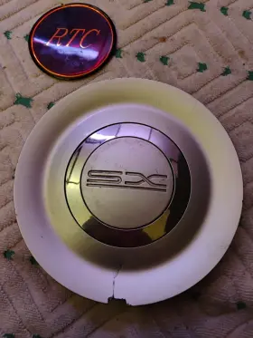 52381345f-1 Sx 1 Jdm Custom Silver Wheel Center Cap Cracked Sealed On Backside