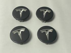 Tesla 600587900 4pc Wheel Center Hub Caps For 3 S X Gunmetal Gray 2012-2022 6005879-00