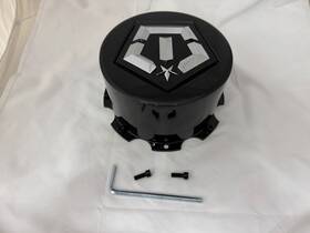 Tis 544bo2-r Offroad 544 Rear Dually Gloss Black Wheel Center Cap C-544b02-r With Screws