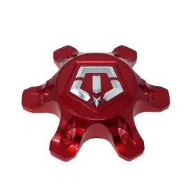 Cap-tis-6h-r21 Tis / Gloss Red Snap In Center Cap Cap-tis-6h-r21 Tis / Gloss Red Snap In Center Cap