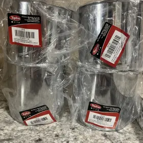 Rc111-rc112 Top Line 2 Open Closed Chrome Steel 8 Lug Caps 5.15 Inch Push Through Center For Rims