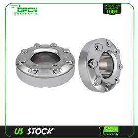 Topcn Top8417310001 Front Wheel Chrome Center Caps 10-1 / 4 Inch 2 For Ford F-350 F350 Dually 2005-2016