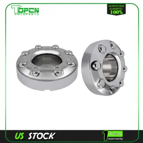 Top8417310001 Topcn Front Wheel Chrome Center Caps 10-1 / 4 Inch 2 For Ford F-350 F350 Dually 2005-2016