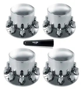 Tr584-twc Torque 4 Pack Of Rear Axle Wheel Cover 33mm Screwon Lug Nut For Semi Truck Chrom Tr584-twc Torque 4 Pack Of Rear Axle Wheel Cover 33mm Screwon Lug Nut For Semi Truck Chrom