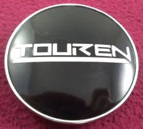 12152085f-1 Touren Wheels Gloss Black / Chrome Custom Wheel Center Cap # 1