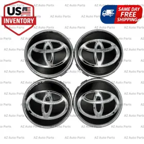 42603060806949569496 Toyota Set Of 4 62mm Black Wheel Center Caps Chrome Emblem For Fits Most Models 42603060806949569496 Toyota Set Of 4 62mm Black Wheel Center Caps Chrome Emblem For Fits Most Models
