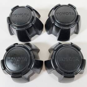 Toyota 69197 1985-1990 4x2 Pickup # 69199 14 Inch Steel Wheel Black Center Caps Set/4