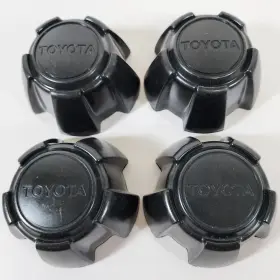 69199 Toyota 69197 1985-1990 4x2 Pickup # 14 Inch Steel Wheel Black Center Caps Set/4
