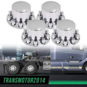 Tra31894 Transmotor2014 Chrome Rear Wheel Axle Hub Cover Kit Semi Abs 33mm Nut Covers Plastic Set Of 4