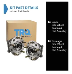 Bha56472 Trq 2pc Wheel Bearing And Hub Set For 18-21 Vw Atlas 20-21 Cross Sport