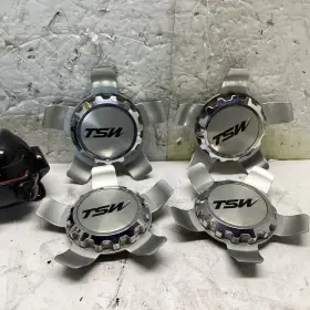 Pscq83-1 Tsw Silver Plate / Chrome Hex Nut Wheel Center Cap With Screws Set Of 4 #a2-0 Pscq83-1 Tsw Silver Plate / Chrome Hex Nut Wheel Center Cap With Screws Set Of 4 #a2-0