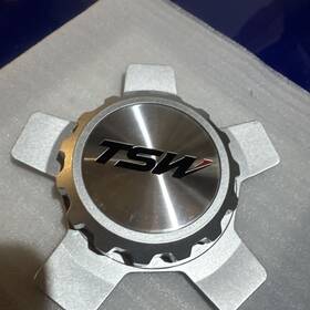 Tsw Wheels Pscr67-2 Silver Custom 3 Piece Wheel Center Cap # / Pscq83-3
