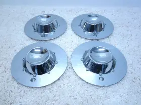 Tw009 Tyfun Wheels Custom Wheel Chrome Bolt On Center Cap Set #2g-9