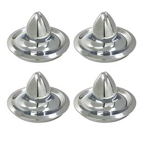 Tyk Industries Tyk1023bu-4 Four Vintage 8 Inch Bullet Style Chrome Center Caps For Smoothie Wheels