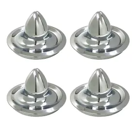 Tyk1023bu-4 Tyk Industries Four Vintage 8 Inch Bullet Style Chrome Center Caps For Smoothie Wheels