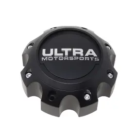 89-9778sb Ultra / Satin Black 8x6.5 Bolt-on Center Cap