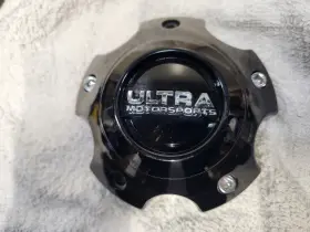 89-9755 Ultra Motorsports Gloss Black 5 Lug Wheel Center Cap