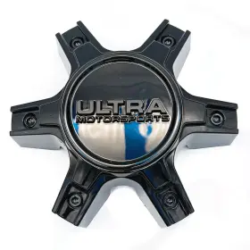A89-0006bk Ultra Wheels Motorsports Glossy Black Center Cap 6-lug Tracker