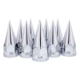 10569 United Pacific Ic 33mm X 4 Chrome Plastic Super Spike Threadon Nut Covers Caps Thr