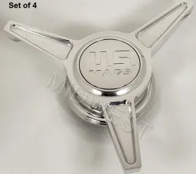38060-35h Us Mags 4 New Polished Knock Off Flat Spinner W Adaptor 1003-62