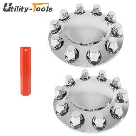 Utility-tools Ut2939952 1-pair Front Wheel Covers Hub Axle Semi Plastic Abs Pair 33mm Nut