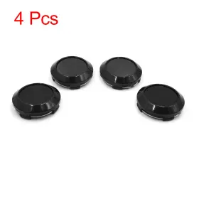 Uxcell 714998200921 4pcs 64mm Dia 4 Lugs Car Tire Wheel Center Hub Cap Cover W Black Badge Sticker