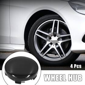 Uxcell 714998201003 4pcs 60mm Dia 5 Lugs Car Tire Wheel Center Hub Cap Cover W Black Badge Sticker