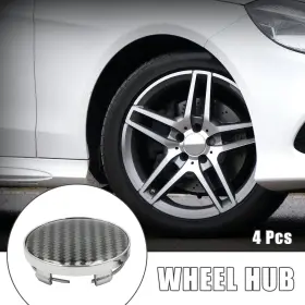 Uxcell 714998615992 4 Pcs 60mm 5 Clip Wheel Tyre Center Hub Caps Cover With Carbon Fiber Pattern Uxcell 714998615992 4 Pcs 60mm 5 Clip Wheel Tyre Center Hub Caps Cover With Carbon Fiber Pattern