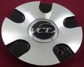 256-20-al Vct Wheels Silver / Gloss Black Custom Wheel Center Cap # 1