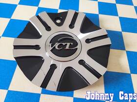 Vct Wheels 216-2085-al # . Black/silver Metal Wheel Center Cap 66 Qty. 1
