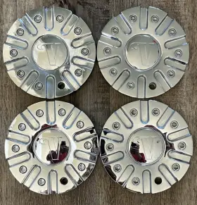 Vw600-2295-cap Velocity Set 4 Chrome Wheel Center Cap Custom Rim Hubcap Cover