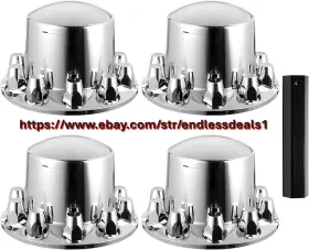 Vevor Rear Axle Wheel Covers Dome Cover For Semi Truck Abs 197988776116 Electroplate Rus