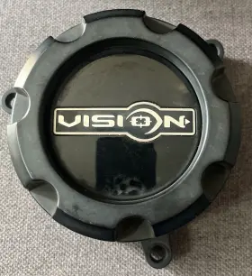 C398mb-6-ga Vision C-310-2 Wheels Black Center Cap Custom Rim Hubcap Lg1310-14