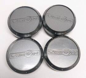 Vision C-484-4 Cross 426 Wheel Center Caps 2.75 Inch Set Of 4 Gunmetal Gray Used C426gm-v