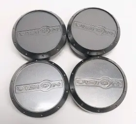 C426gm-v Vision C-484-4 Cross 426 Wheel Center Caps 2.75 Inch Set Of 4 Gunmetal Gray Used