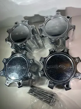 C372-8cdocv Vision 4 - Raptor 372 Chrome 8 Lug Wheel Center Cap Tall C372-8doc