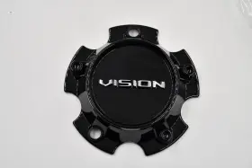 C421gb-55v Vision Gloss Black Wheel Center Cap Hub 5 Inch Lug