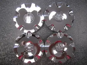 Aaif-245-99-0917 Vogue New Chrome Center Caps 5-7/8 Inch - Set/4