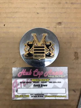 Mh2186 Vogue Chrome With Black And Gold Logo Wheel Center Cap Hub 2.375 Inch Push In