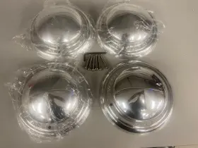 601-5602 Weld Racing 8 Lug Cone Wheel Caps 9 Inch Out Side Diameter Missing 2 Bolts